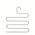 thumbnail image 1 of CNKOO 1 Pce Cintre en Forme de S en Acier Inoxydable Économiseur d'Espace Rangement et Organisation pour Garde-Robe Placard Chambre Adapté pour Pantalons Jeans Écharpes ZZZ, 1 of 6