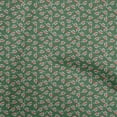 thumbnail image 1 of oneOone Cotton Jersey Green Fabric Floral Quilting Supplies Print Sewing Fabric By The Yard 58 Inch Wide, 1 of 4