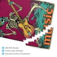 thumbnail image 3 of 500 PCS Funny Skull Playing Guitar 500 Piece Vibrant Wooden Jigsaw,Wonderful Imagination,Unique Artwork For Adults,Characterized By Bold And Unique Illustrations,Depicting A Skeleton Playing Guitar, 3 of 6