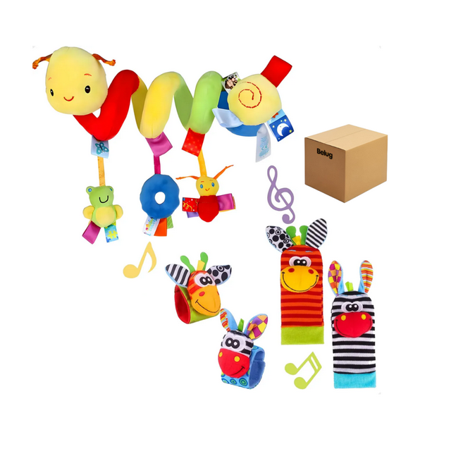 Peluche Sonaja 5pcs Belug, Multicolor<