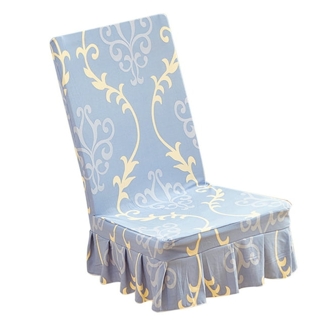GUOOL Household Pro Slipcovers Cover for Dining Room,Wedding,,etc Floral Light Blue