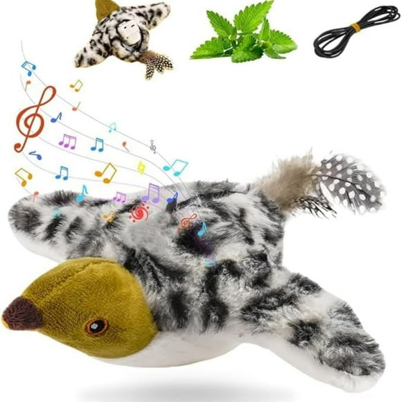 Adornos navideños, adornos navideños, regalos navideños Juguete volador interactivo con chirrido y control remoto Juguete con chirrido Aleteo de poliéster
