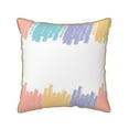 thumbnail image 1 of ZNDUO Throw Pillow, 16"x16" Bed Pillow and Couch Pillows - Indoor Decorative Pillows，Colorful Strokes Border Throw Pillow, 1 of 8