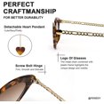 thumbnail image 2 of Gafas de sol de moda para mujer, estrechas, con forma de ojo de gato y cadena de metal, patillas H, 2 of 5