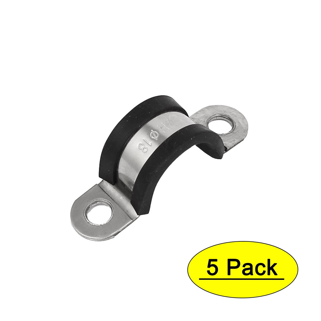 50Pcs Mixed Size Rubber Gasket Insulated Stainless Steel Cable Clamp Bracket Set 