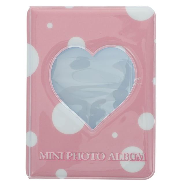 MasteelfCA Mini Photo Album Hollow Heart Small Photo Album Picture Cards Album Holder