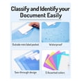 thumbnail image 5 of PLPPYFS Binder Pocket Plastic Envelopes Binder Folders 3 Holes Binder Folders for 2/3 Ring Document Pouch with Label Loose-Leaf for Office Home, Letter Size, 5 of 8