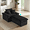 black, variant on Lovableguy Chenille Oversized Chaise Lounge Chair Indoor with Ottoman,Corduroy Deep Seat Lounge Sofa Chair,Comfy Reading Chair for Living Room,Bedroom,Black