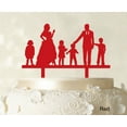 thumbnail image 1 of Personalized Family Cake Topper Custom Silhouette Wedding Cake Topper Cake Decorations Option Available 6-7 Inches Wide, 1 of 1