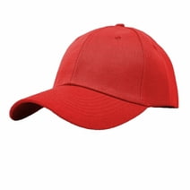 Glory Max Plain Solid Baseball Cap Sun Visor Adjustable Ball Hat Red