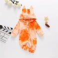 thumbnail image 2 of Mercatoo Toddler Baby Boys Girls Romper Jumpsuit Tie Dye Ribbed Long Sleeve Long Pant Zipper Hoodie Bodysuit Outfits, 2 of 5