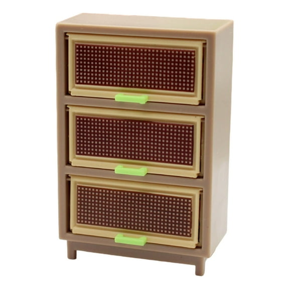Rushawy 1/12 Dollhouse Mini Drawer Cabinet Mini Chest for Living Room Garden Hallway