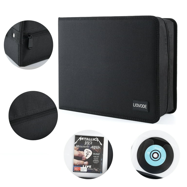 alavisxf xx 200-Capacity CD DVD Storage Case, Nylon Material