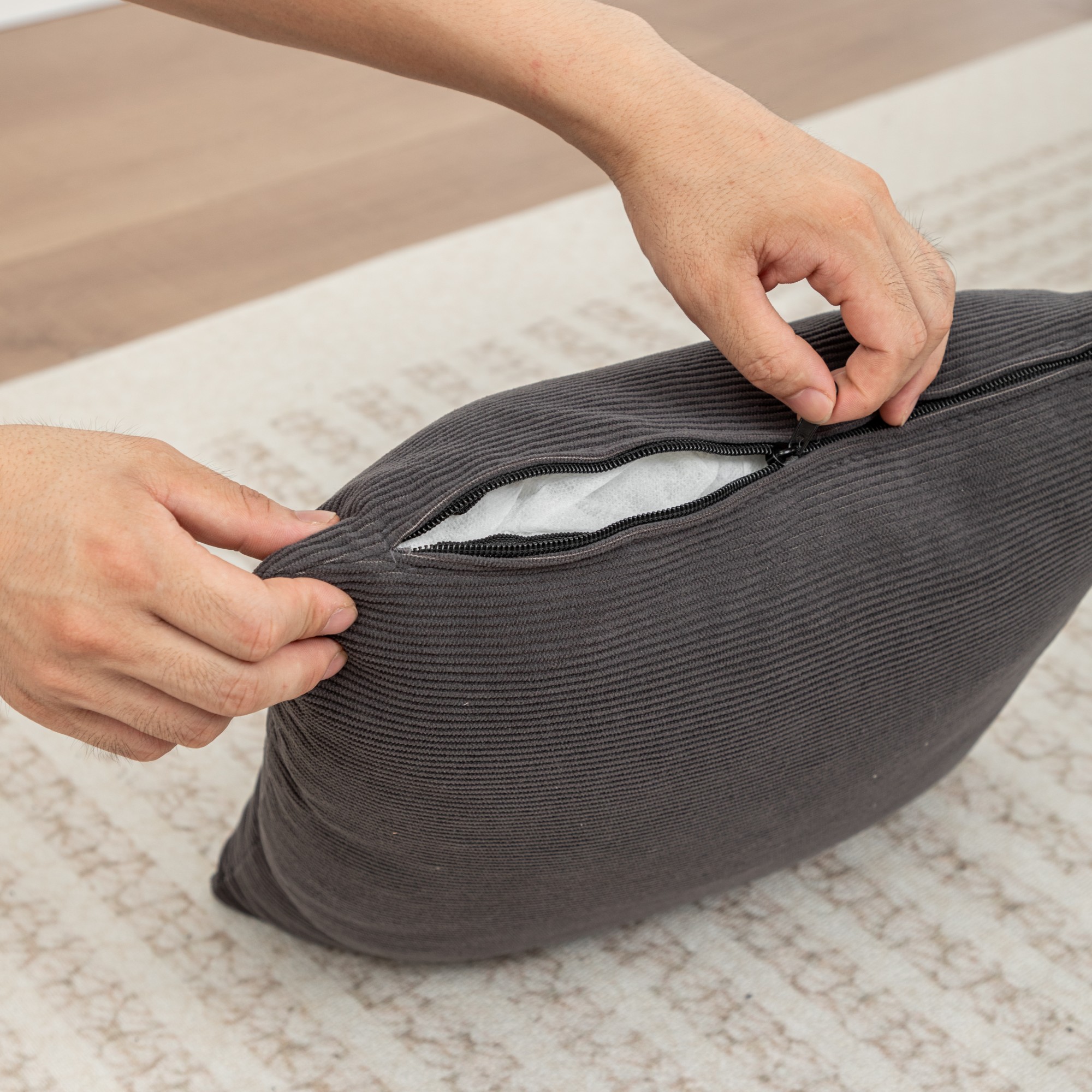 Floor Bean Bag Chair, a Lazy Lounger Suitable for Both Adults and Children, Ideal for Living Rooms, Balconies or Leisure and Entertainment Venues (Grey)