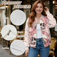 thumbnail image 6 of DISNIMO Skull Printed Sweatshirts for Women Cherry Blossom Printed Jackets Long Sleeve Outwear Coat Fall Winter Sweatshirts, XL, 6 of 7