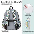 thumbnail image 5 of Blue Leopard Print Pattern Backpack for School, Cute School Bag with Adjustable Shoulder Straps and Padded Back, 13.4"x11"x4.7", 5 of 5