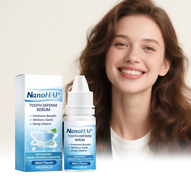 Suero protector dental con hidroxiapatita, fortalecedor del esmalte, blanqueador dental, limpieza profunda y aliento fresco, sabor a menta, 10 ml. Cuidado dental.