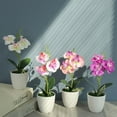 thumbnail image 4 of Moyic Amigable con las mascotas Flor artificial No tóxica para gatos y perros Planta artificial fácil de mantener Blanco + Morado Type3 NO3, 4 of 6