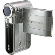 Aiptek DZO-V58N - Camcorder with digital player/voice recorder - widescreen - 5.0 MP - flash 32 MB - flash card - silver