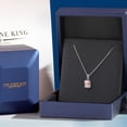 thumbnail image 5 of Gem Stone King 2.00 Ct Oval Peach Nano Morganite 10K White Gold Pendant With Chain, 5 of 6