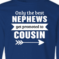 thumbnail image 4 of Inktastic Only the Best Nephews Get Promoted to Cousin Long Sleeve Youth T-Shirt, 4 of 5