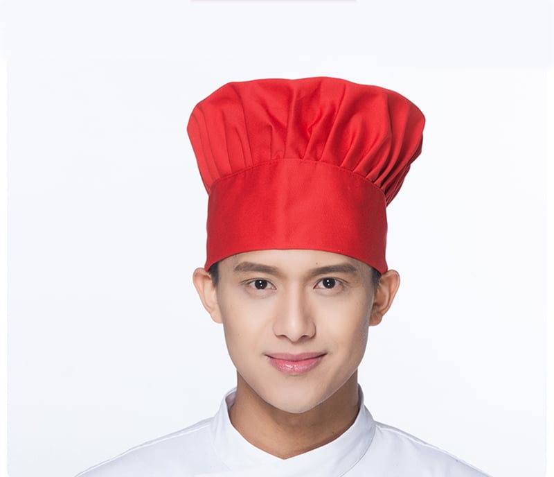 3 Pieces Multicolor Chef Hat Adult Adjustable Elastic Baker Kitchen Cooking Chef Cap 