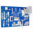 thumbnail image 2 of Wall Control 4ft Metal Pegboard Standard Tool Storage Kit - Blue Toolboard & White Accessories, 2 of 6