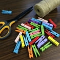 thumbnail image 2 of Mini Natural Wooden Clothespins, 60pcs, 1.4 Inch Photo Paper Peg Pin Craft Clips for Scrapbooking, Arts & Crafts, Hanging Photos (60pc Natural No Twine), 2 of 7