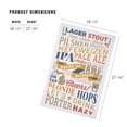 thumbnail image 2 of Lantern Press 1000 Piece Jigsaw Puzzle, Beers of Michigan, Typography, 2 of 5
