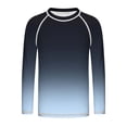 thumbnail image 5 of vdgthytj Kids Boys Girls Long Sleeve Tops Crewneck Raglan Shoulder Gradient Quick Dry Sun Protection Sport Shirts(7-8 years,Navy), 5 of 9