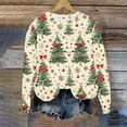 thumbnail image 4 of Neewe Christmas Sweatshirt for Women Crewneck Christmas Tree Long Sleeve Shirt Xmas Holiday Party Pullover Sweater Tops S-5XL, 4 of 6