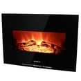thumbnail image 2 of Geniqua 26" Wall Mount 1400W Electric Fireplace Heater Adjust Log LED Flame Home, 2 of 8