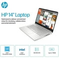 thumbnail image 3 of HP Student Laptop, Intel Processor N150(up to 3.6 GHz),8G RAM, 256GB Storange (128GB UFS+128GB MSD) 14 Inch LED Screen,1 Year Office 365, Windows 11 Home,Silver, 3 of 5