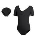 thumbnail image 4 of HAOYUNL 5-16 Years Kids Short Sleeve Leotards for Girls/Dance Outfit/Girls Dance Costume Teen Leotards for Girls/Short Sleeve Leotard/, 4 of 8