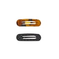 thumbnail image 6 of Scunci by Conair Flat Claw Clips, Quilted Black & Tortoiseshell, 2 Count, 6 of 6