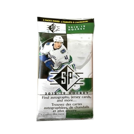 02 Sp Authentic Hockey Card - 2018-2019 Upper Deck SP Hockey Hanger Box- 15 Cards Included |