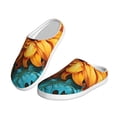 thumbnail image 2 of KLL Deep Yellow Colorful Sunflower Pattern Adult Unisex Cozy Slippers,Fuzzy Slip-on Slippers TPR Sole Slippers Comfort Plush Home Footwear for Indoor & Outdoor-35/36, 2 of 7