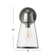 thumbnail image 3 of Robert Stevenson Lighting Jaxon - Metal and Seedy Glass Outdoor Wall Sconce, Brushed Nickel, 3 of 5