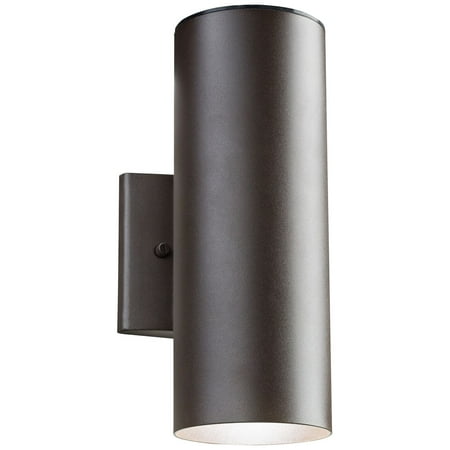 

Kichler 12 1 Light Integrated LED Textured Architectural Bronze Cylinder Outdoor Wall Sconce