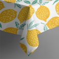 thumbnail image 5 of Yellow Lemon Fruit Leaves White Pattern Square Tablecloth,Waterproof Square Table Cover,Wipeable Spillproof Washable Table Cover for Home Kitchen Party Decor 42"X42"(107x107cm), 5 of 6