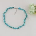 thumbnail image 2 of Natural Stone Irregular Gemstone Beaded Choker Necklace for Women Bohemian Crystal Jewelry, Blue Turquoise, 2 of 7