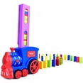 thumbnail image 1 of Electric Domino Train Set for 3+ Years Old Kids Parent-children Interactive Tracking Set 60pcs Domino Pieces Automatic Educative Domino Brick Laying Train Toy for Christmas Gift, 1 of 5