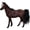 Dark brown, variant on Jiibva Lifelike Simulation Horse Ornament Plush Realistic Animal Model for Cognitive Growth Birthday Gift