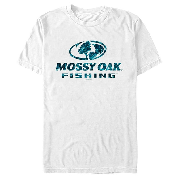 Men's Mossy Oak Blue Water Fishing Logo Graphic Tee White 2X Large