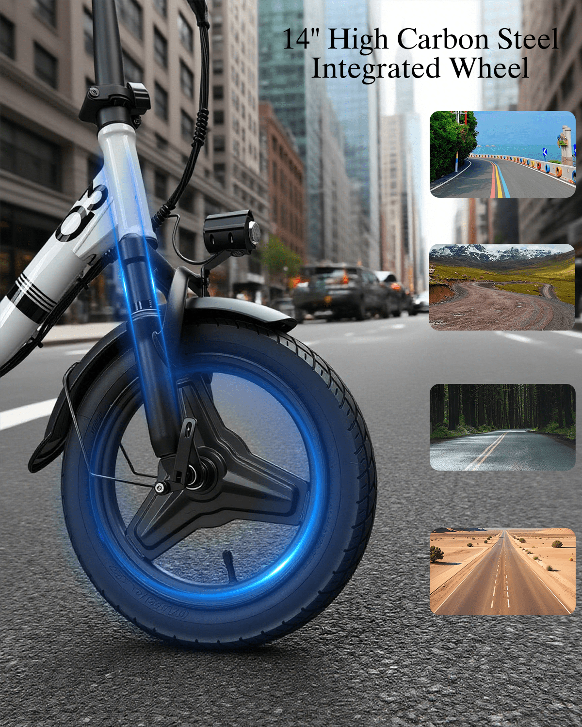 SHCNTEKU Commuter Electric Bike for Adults 500W Brushless motor multi shock absorption varied terrain Ebike with 12Ah Removable battery,UL2849