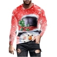 thumbnail image 2 of WXLWZYWL Men's Christmas Sweatshirt Crewneck Trendy Big and Tall Santa Printed Sweatshirts Pullover Tops Party Apparel, 2 of 5