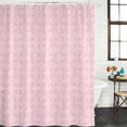 thumbnail image 3 of Pink Morocco Waterproof Fabric Shower Curtain,Geometric Leaf Diamond Lattice Abstract Waterproof Fabric Shower Curtain for Bathroom Curtains Bathtubs Shower Curtains with 12 Hooks Standard 66x72, 3 of 8