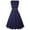Blue, variant on IROINNID Wedding Guest Dresses for Women Evening Night Party Dress Summer Short Sleeve Sling Round Neck Solid Mid-length Loose Fit Elegant Formal Dress,Blue