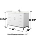 thumbnail image 6 of Wyndham Collection Wch818148s-Qtz-Unsmxx Amici 48" Free Standing Single Basin Vanity Set -, 6 of 7