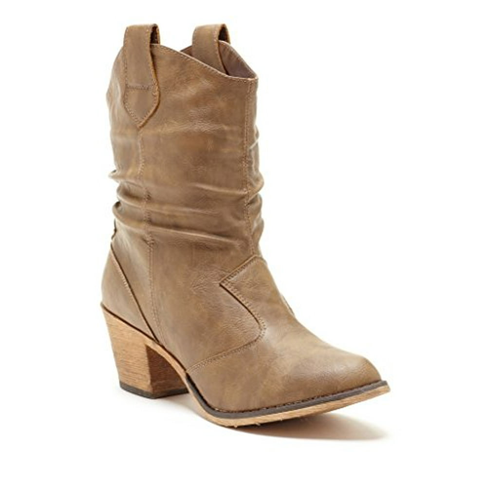 Charles Albert - Charles Albert Women's Modern Western Cowboy Distressed Boot with Pull-Up Tabs
